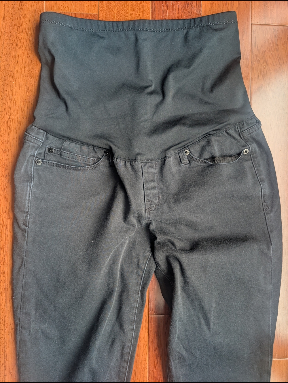 Black Maternity Overband Skinny Jeans